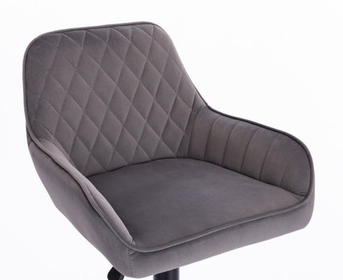 Contemporary Fabric Bar Stool With Metal Legs And Foam Upholstery Fill Material